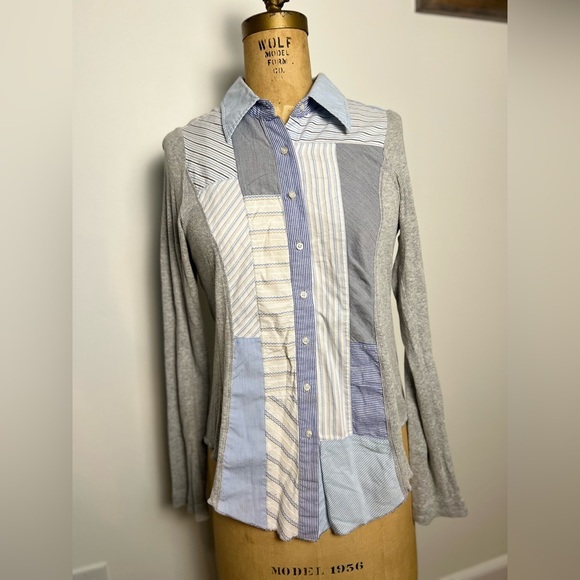 Anthropologie Tiny brand top ribbed and blouse in one size medium - Picture 2 of 6